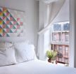 10平卧室白色窗帘装修效果图片