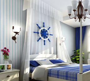 10平卧室 地中海风格装修壁纸