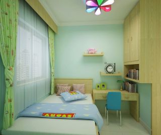 10平儿童房卧室实木家具设计图片