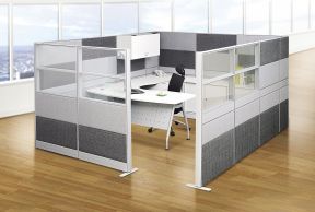 办公室低隔断 室内设计现代简约风格