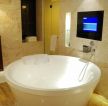 专业酒店室内白色浴缸装修效果图片