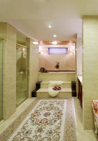 简欧二层别墅浴室装修设计效果图片图库