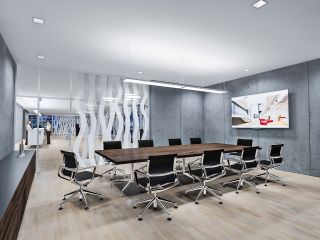 白色现代时尚办公室装修效果图片
