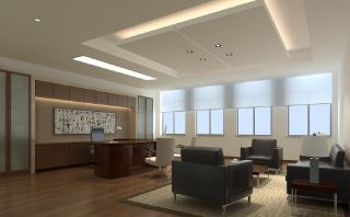 2023中式办公室室内设计吊顶装修效果图