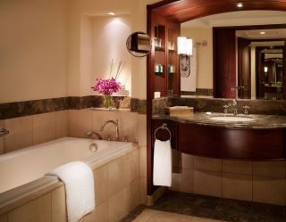 商务酒店浴室装修实景图片 