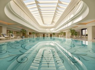 高档酒店游泳池设计装修效果图片