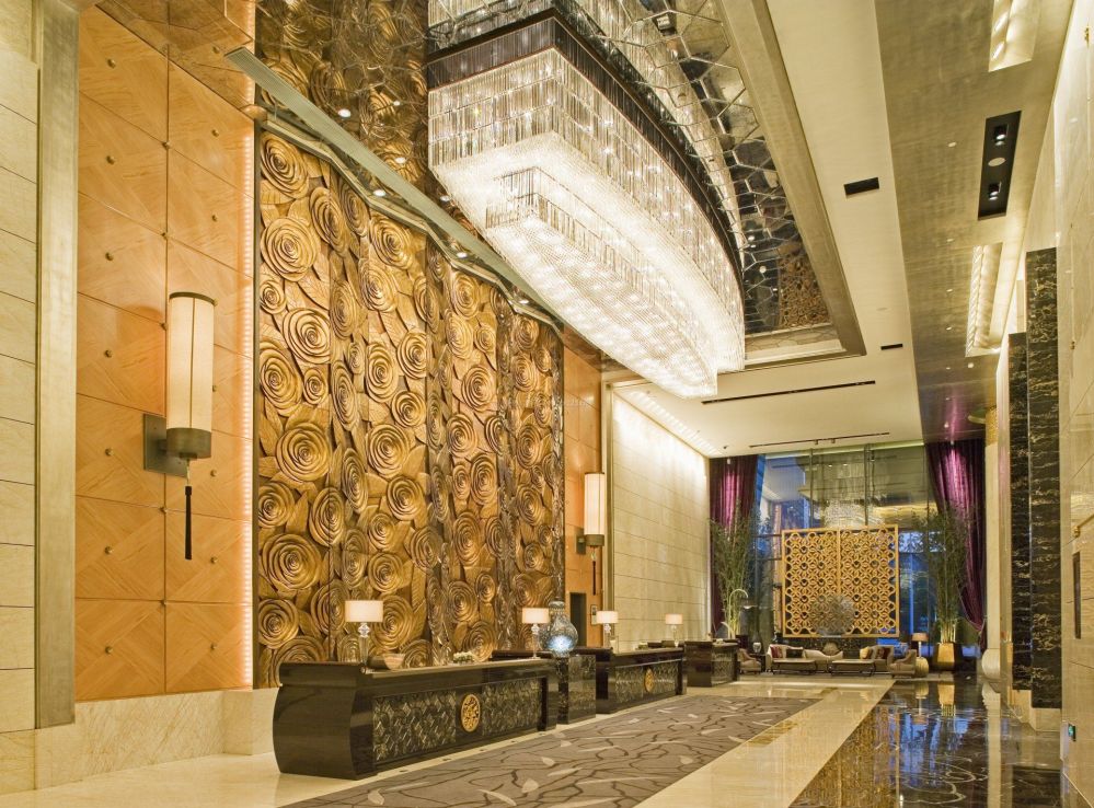 酒店形象墙效果图现代图片