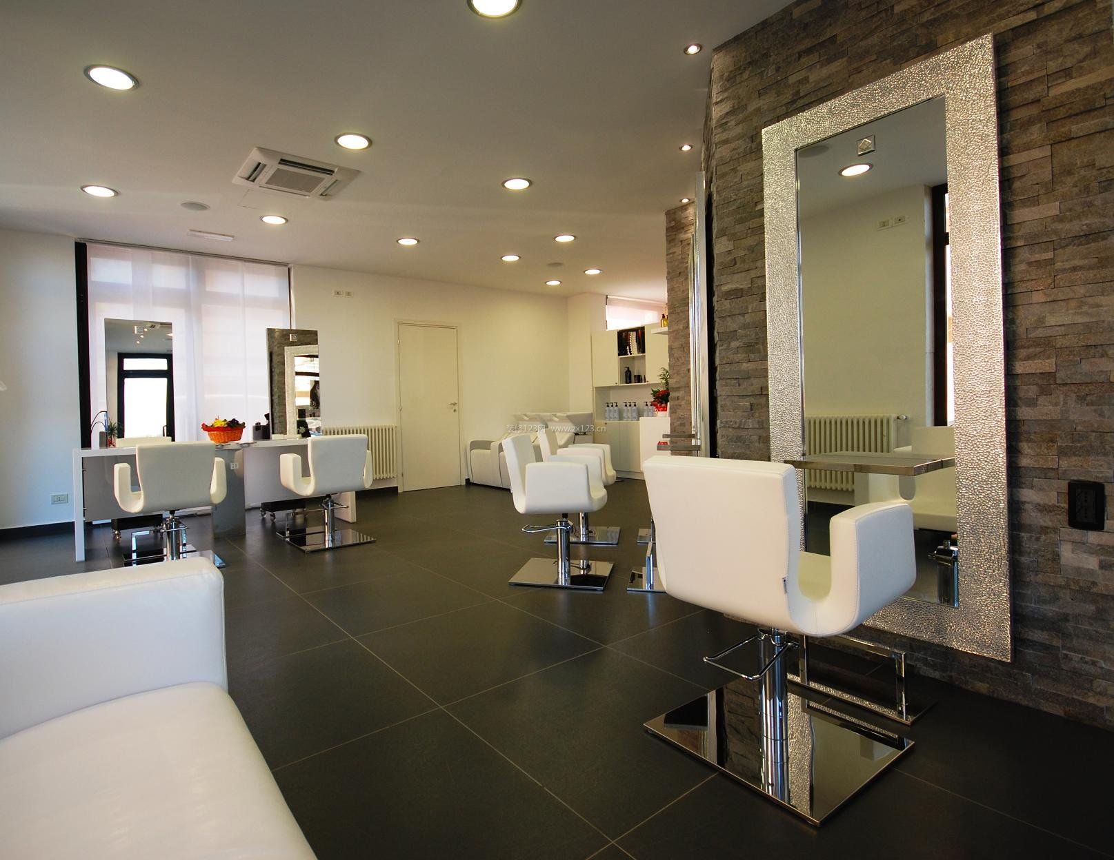 现代美发店室内装修设计效果图片