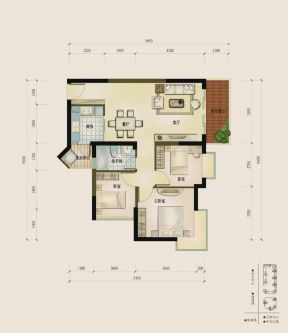 110平米小户型别墅设计户型图