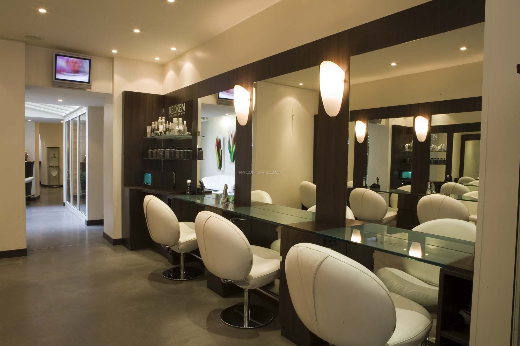 中小型美发店装修室内设计现代简约风格