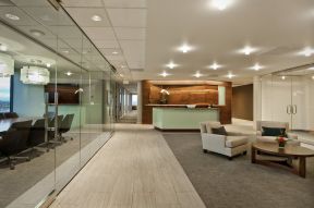 现代办公室装修效果 玻璃办公室装修效果图