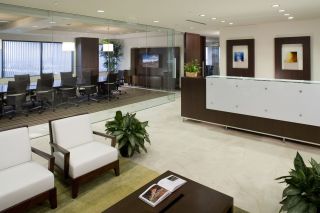现代办公室室内布置设计效果图简约风格