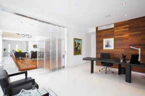 现代时尚装修办公室玻璃墙效果图 