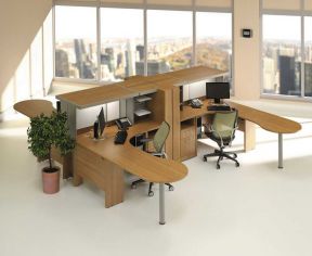 老总办公室办公桌椅装饰装修效果图片