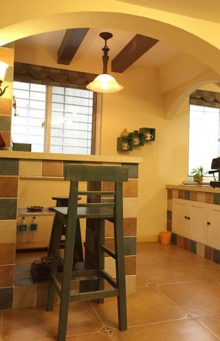地中海家装小型厨房装修效果图片