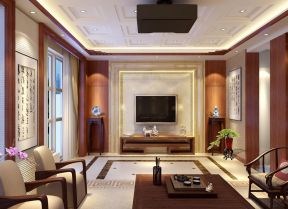新中式家具元素 房子客厅装修图片