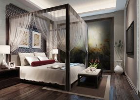 家装卧室新中式家具元素装修效果图片