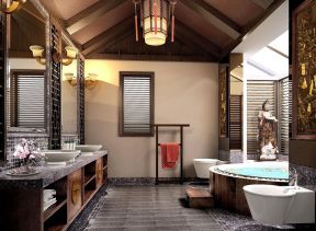 新中式家具元素 浴室装修图片