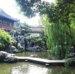 中式园林景观元素假山鱼池装修图