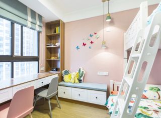 2023家装30平米儿童房高低床装修效果图片