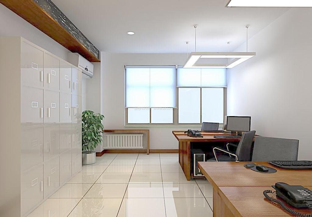 办公室米白色地砖装修效果图片