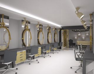室内设计专业美发店装修效果图