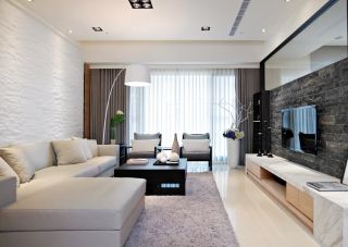 2023现代小户型客厅电视墙装修设计效果图