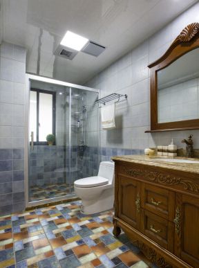 卫生间瓷砖墙面砖 简约美式风格效果图