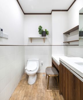 日式田园风格 家庭卫生间装修图