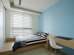 20平米小户型卧室蓝色墙面装修效果图片