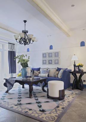 小户型客厅设计 简约地中海风格