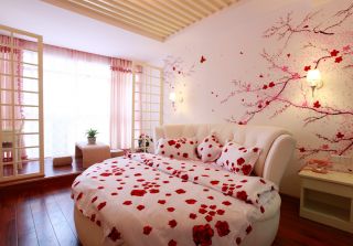 2023日式家装风格床背景墙墙面装饰设计图