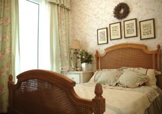 美式田园家居20平米小户型卧室装修效果图片