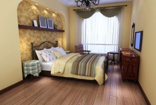 美式田园风格20平米小户型卧室装修效果图片