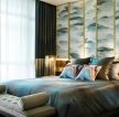 室内设计中式风格床头背景墙装修效果图片