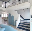 地中海风格复式家庭楼梯装修效果图片