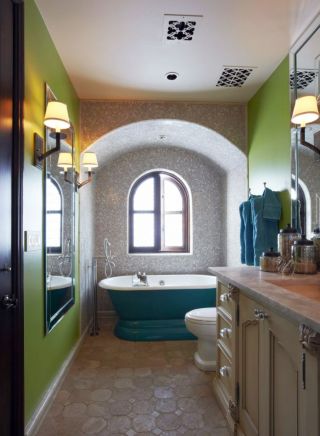 地中海风格家庭按摩浴缸装修效果图片