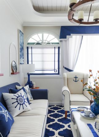 2023地中海风格家庭小客厅装修效果图片