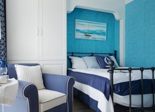 2023地中海风格家庭床头背景墙装修效果图片