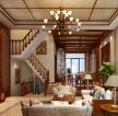 东南亚风格别墅样板间客厅设计效果图片