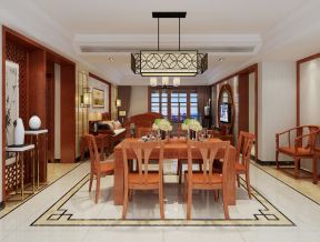 纯中式客厅 客厅餐厅装修效果图