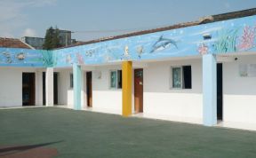 现代简约幼儿园装修外墙设计效果图片欣赏