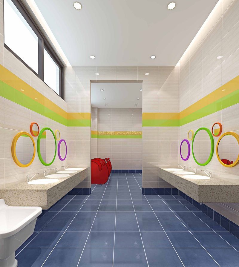 现代幼儿园卫生间装饰设计效果图片