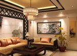 中式建筑小户型室内客厅设计元素装修图