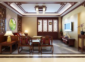 中式建筑设计元素 小户型客厅装修设计图片