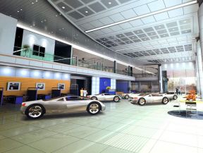 汽车展厅效果图 3d效果图