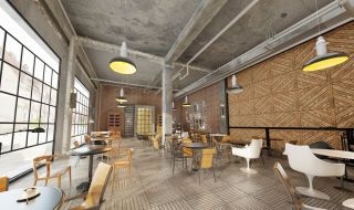 简约loft风格咖啡厅装修效果图