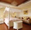 欧式风格卧室床背景墙设计装修效果图