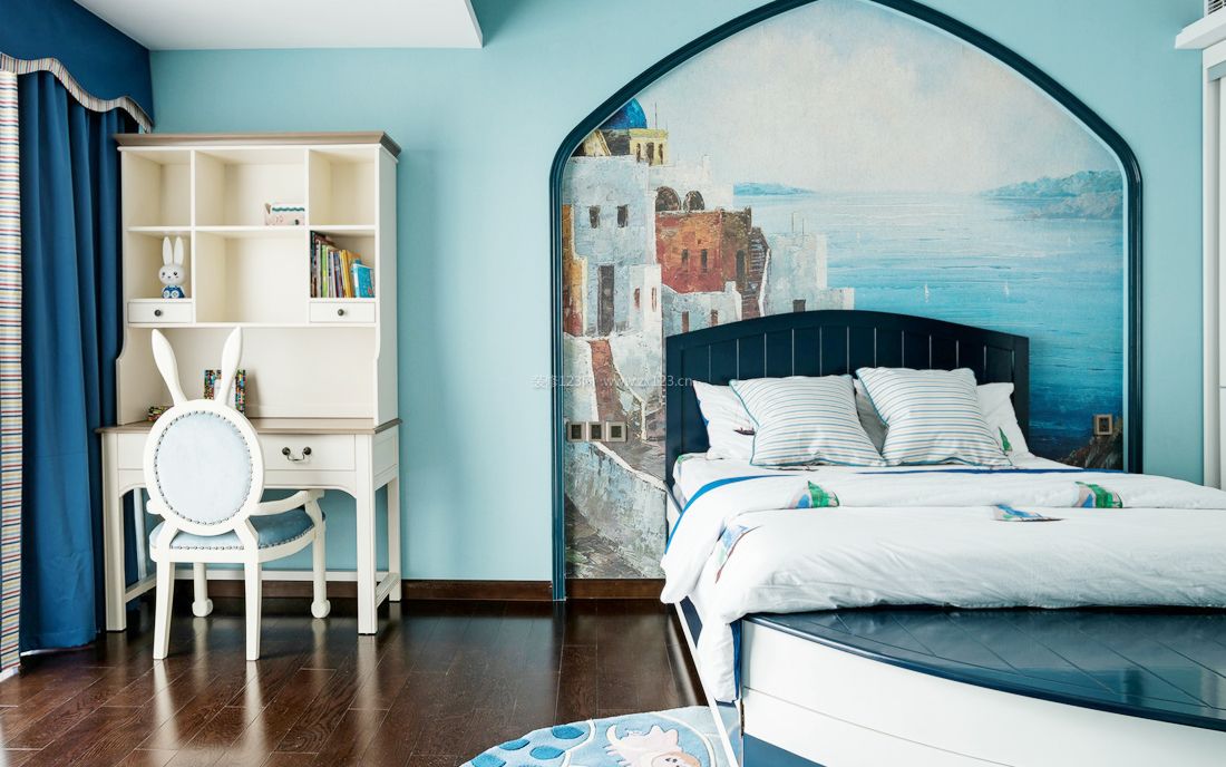地中海设计布置小可爱卧室装修效果图片