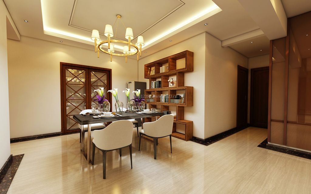 现代餐厅推拉门装修设计效果图片